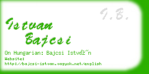 istvan bajcsi business card